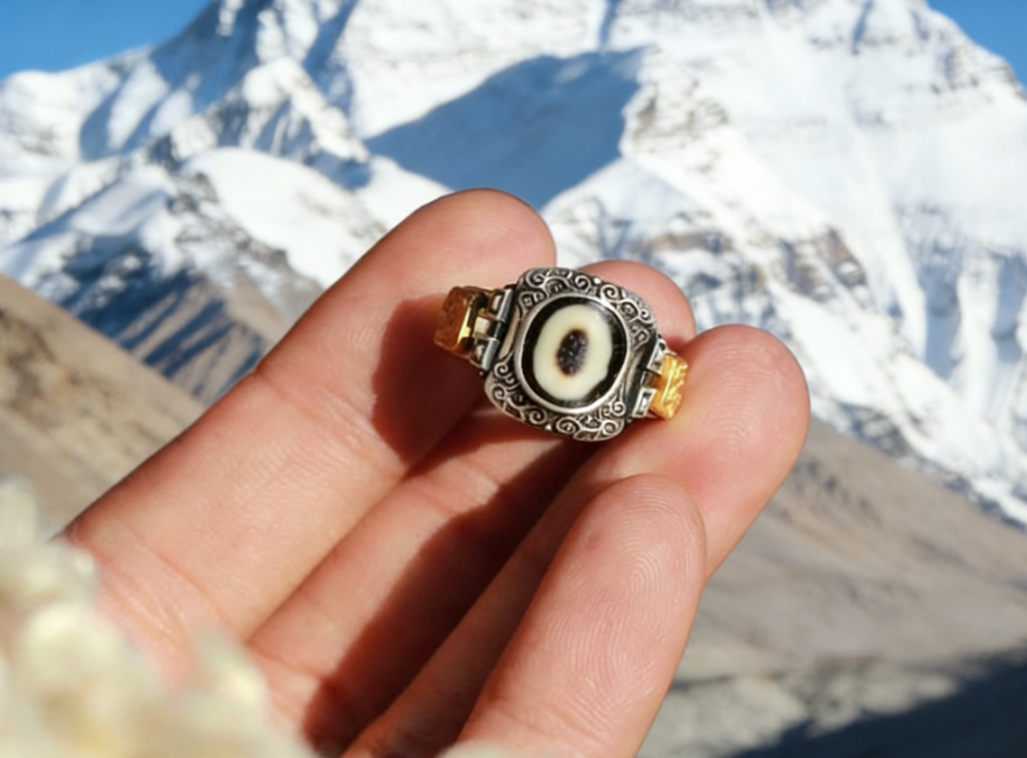 Zakirlam Heaven-Eye Dzi Bead Ring