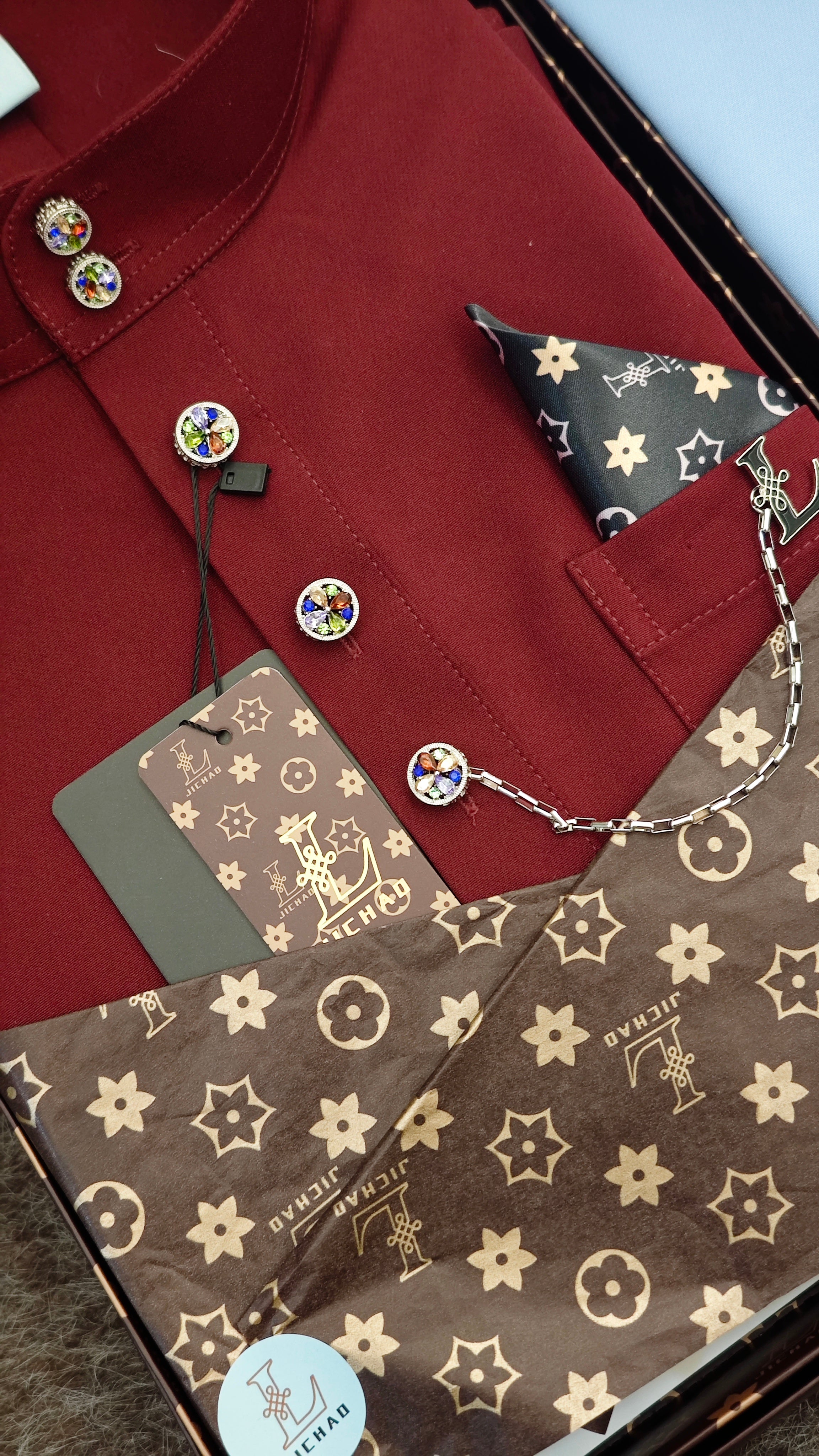 2026 tailored fit baju melayu, gift box edition, gemstone buttons