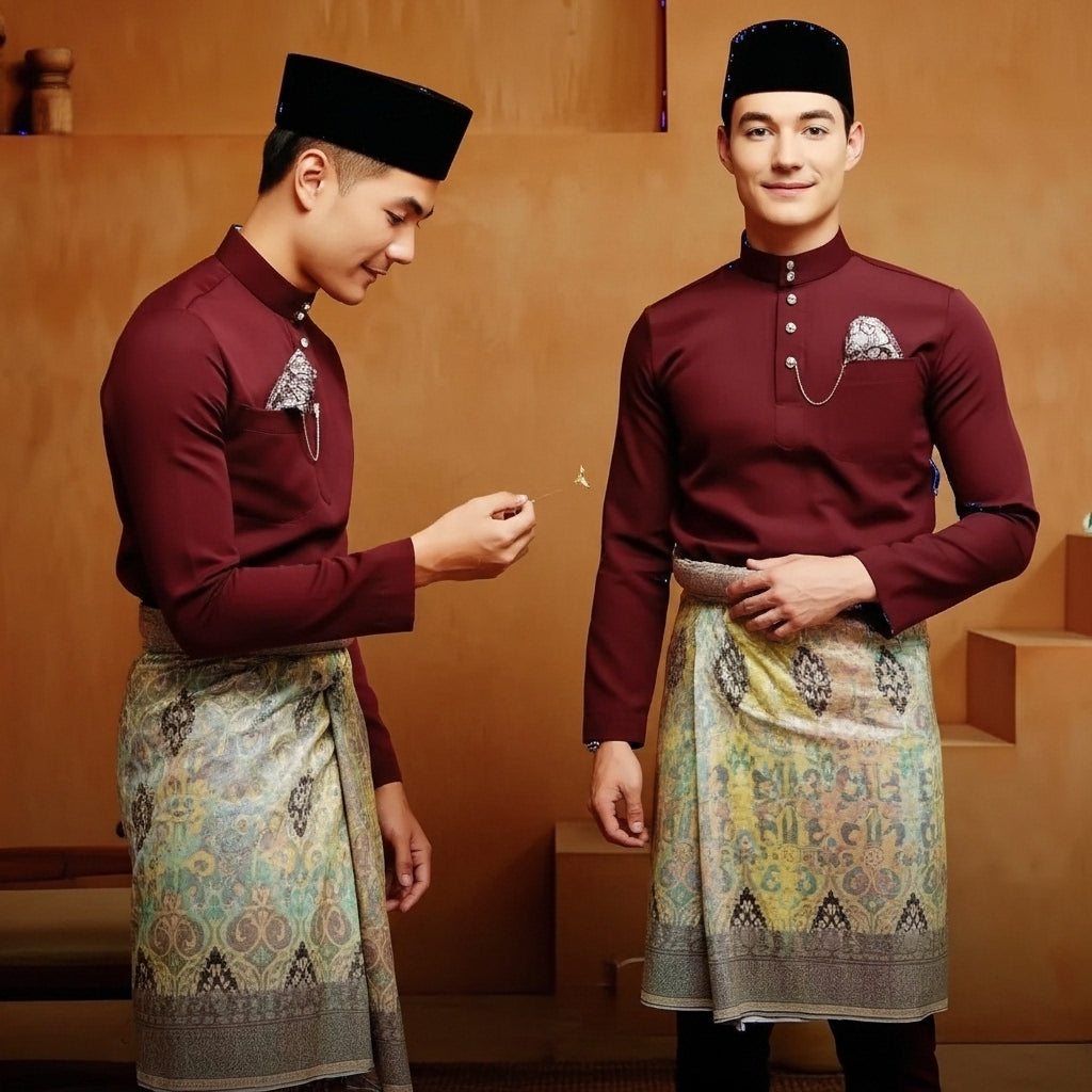 2026 tailored fit baju melayu, gift box edition, gemstone buttons
